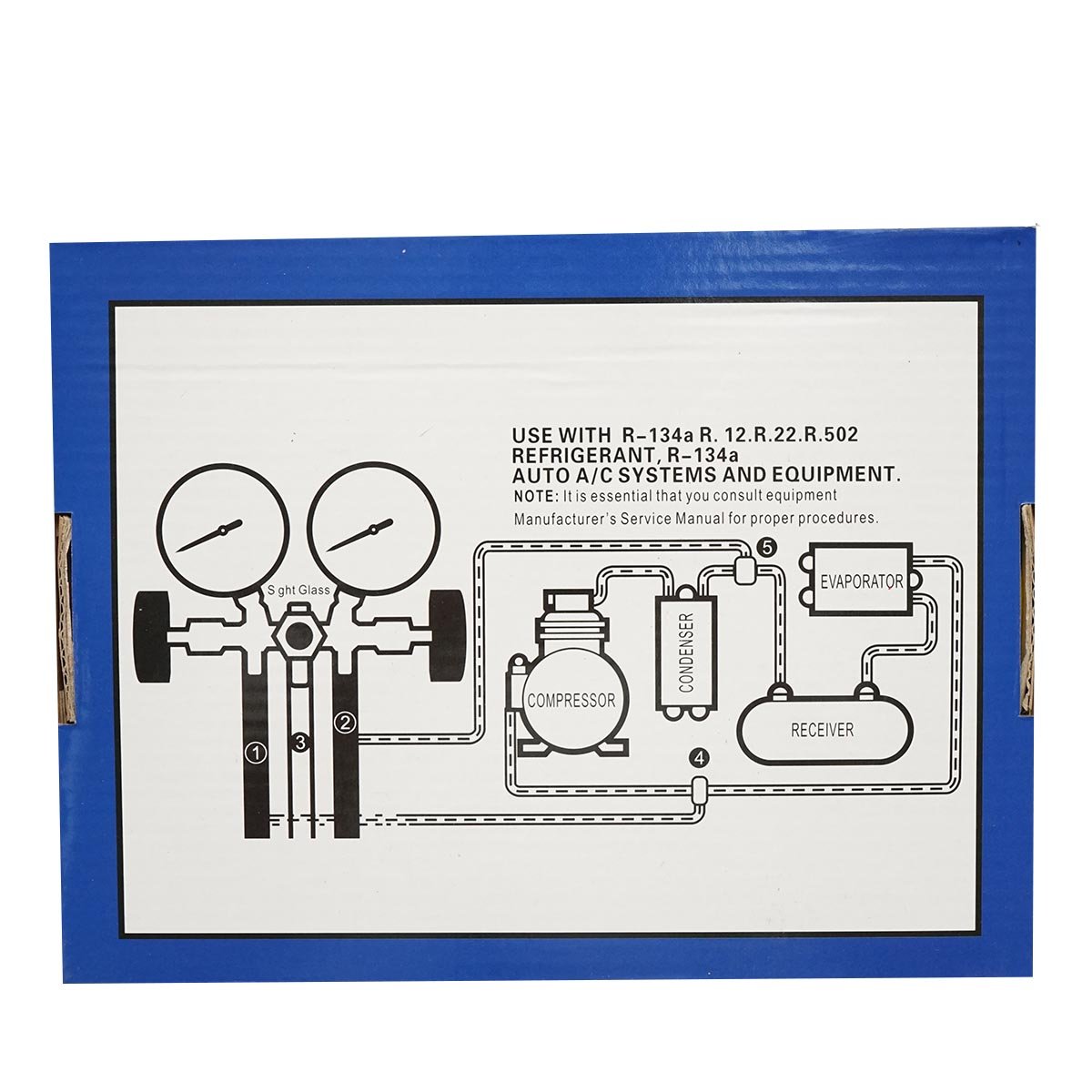 Set baterie manometru cu 2 cai pentru agent frigorific, AC R22 Breckner Germany